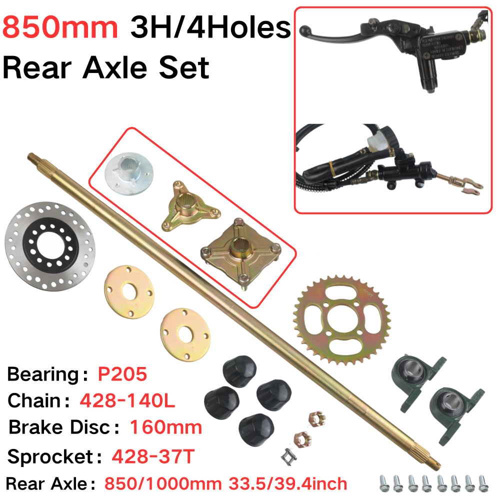 428 Chain - 850mm Arka Aks Komple Seti 428