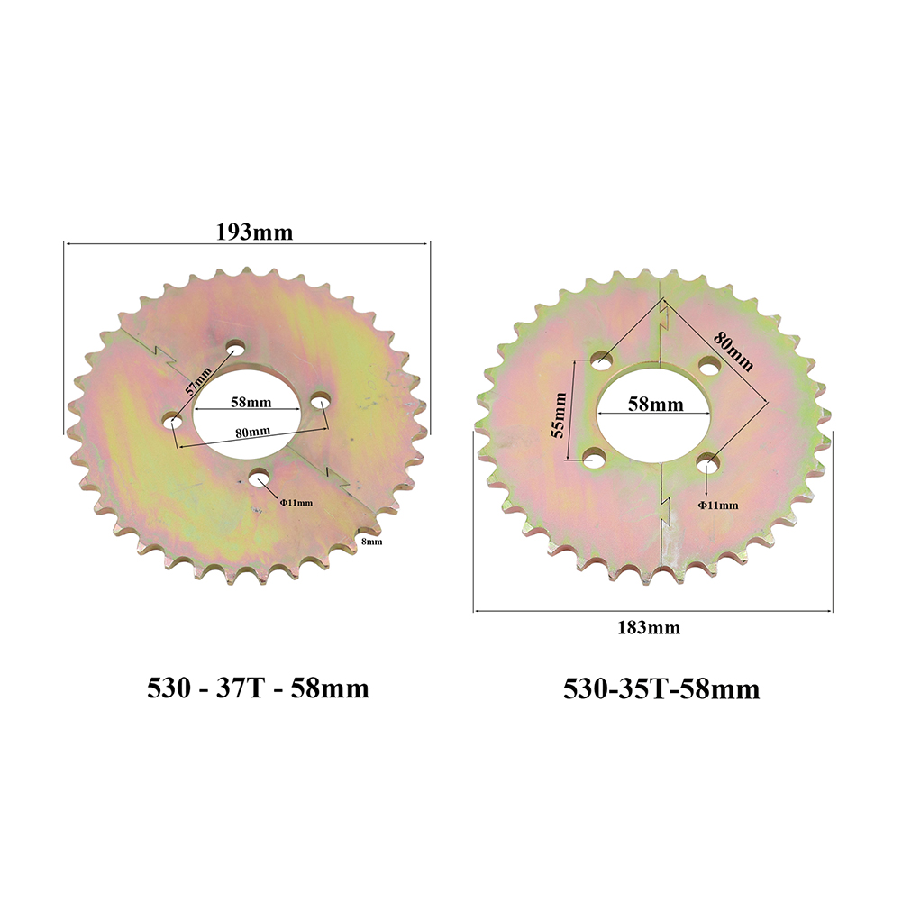 530 Chain - 530 Split Tip Motosiklet Arka Dişlisi