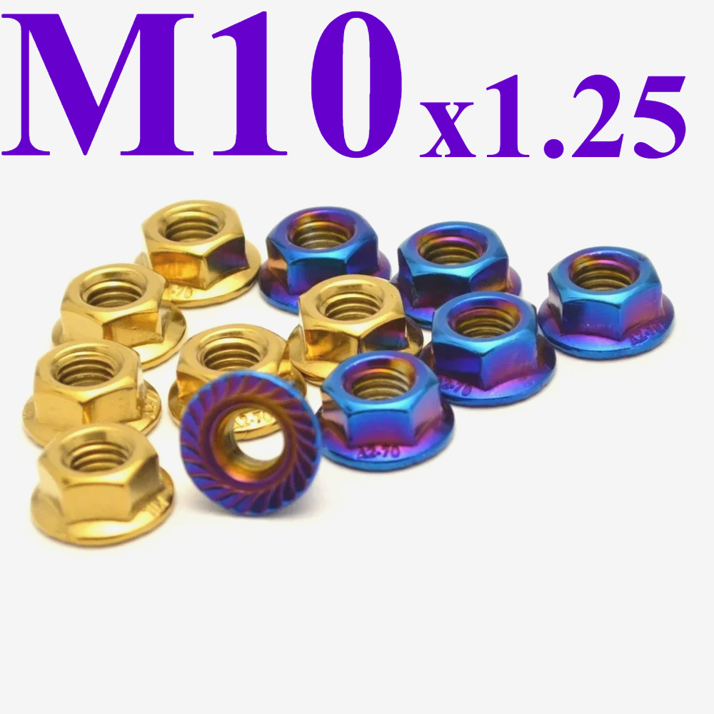 Sprocket - 6 adet M10x1.25 Arka Dişli Bijon