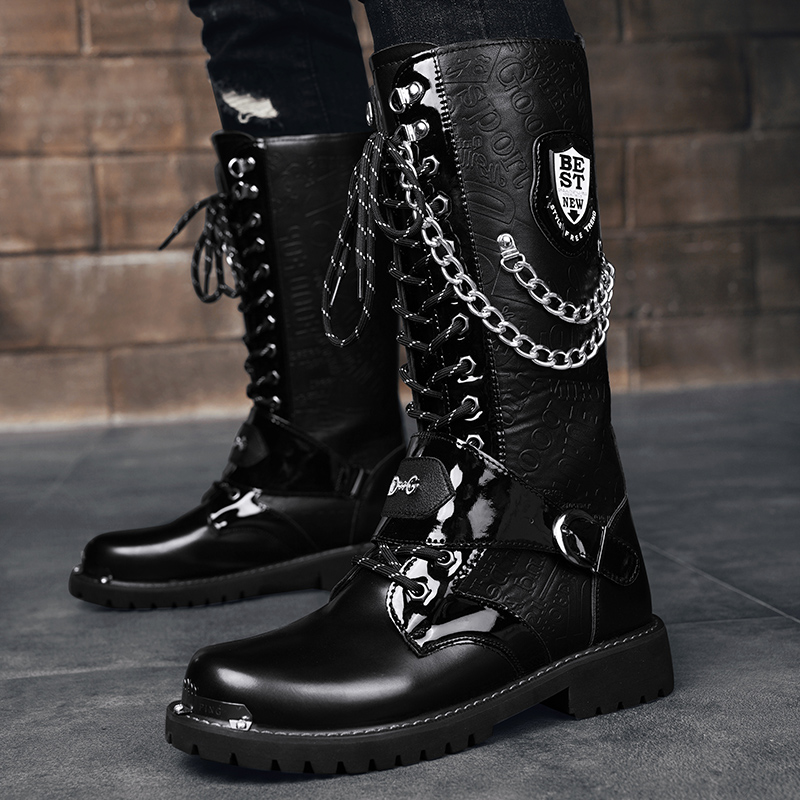 Motorcycle Chain - Erkekler için Büyük Beden, Rahat, Yüksek